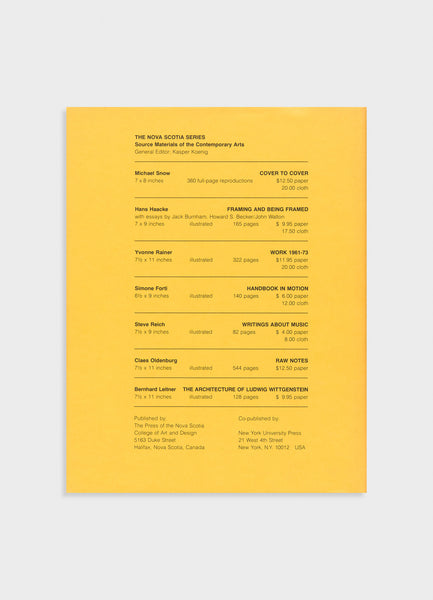 Complete Writings 1959-1975: Gallery Reviews, Book Reviews