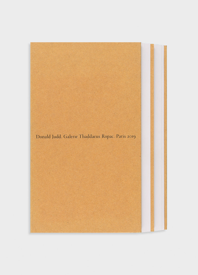 Donald Judd: Galerie Thaddaeus Ropac, Paris 2019