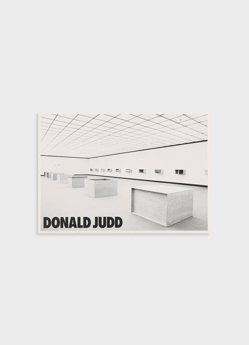 Donald Judd / Richard Serra [Exhibition Poster]